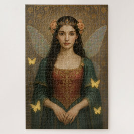 001_A fairy princess in teal green and crimson. Legpuzzel
