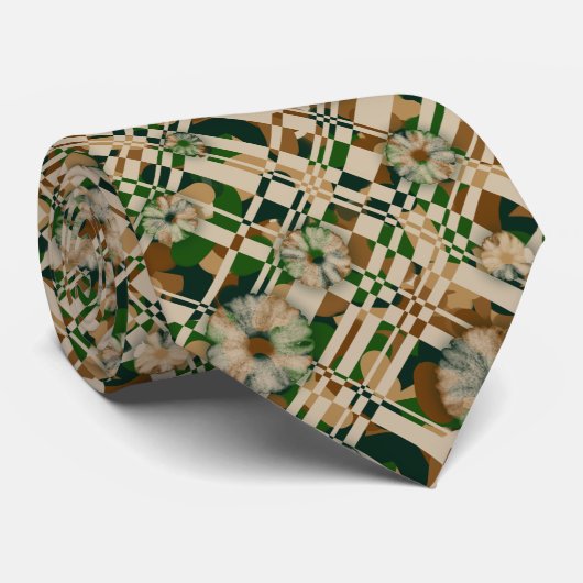 001 bloempatroon controleren stropdas (Opgerold)