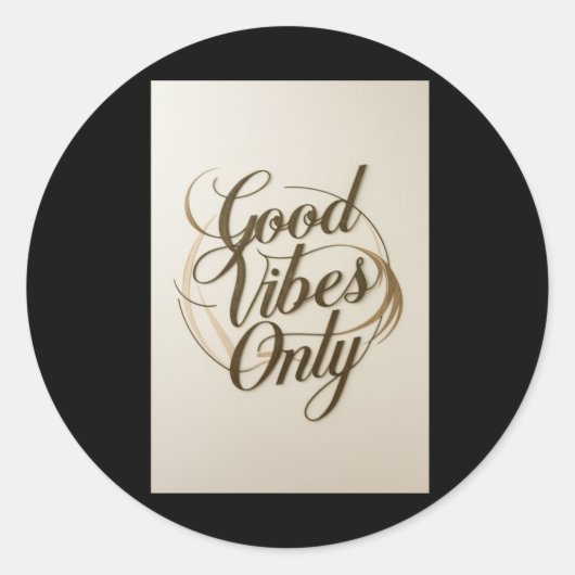 001 Goede Vibes Alleen Sticker (Voorkant)