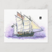 (001) Le Corentin - Lugger Tall Ship Briefkaart (Voorkant)