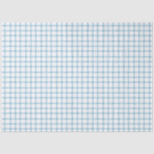 001 Lichtblauw Gingham Tissuepapier (Voorkant)