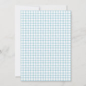 001 Lichte Blauwe Wilde Bloem Boog Frame op Gingha Kaart (Achterkant)