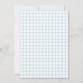 001 Sky Blue Blossom Rustic Cross Design Baptism Kaart (Achterkant)