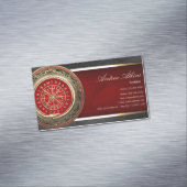 [001] Vegvisir - Gold Viking Magic Runic Compass Magnetisch Visitekaartje (Voorbeeld)