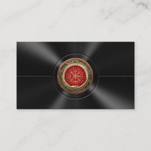 [001] Vegvisir - Gold Viking Magic Runic Compass Visitekaartje
