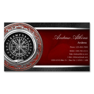 [001] Vegvisir - Viking Silver Magic Runass Magnetisch Visitekaartje