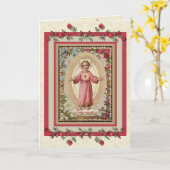 0024 Baby Jesus Prince of Peace Wenskaart Kaart (Gele Bloem)