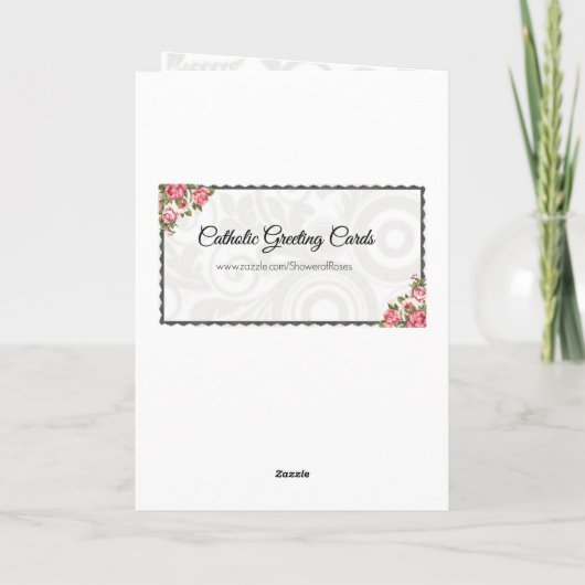 0025 Catholic Wedding Kaart w/scripture & versvorm (Achterkant)