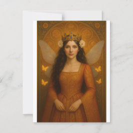 002_A fairy princess in burnt orange. Briefkaart