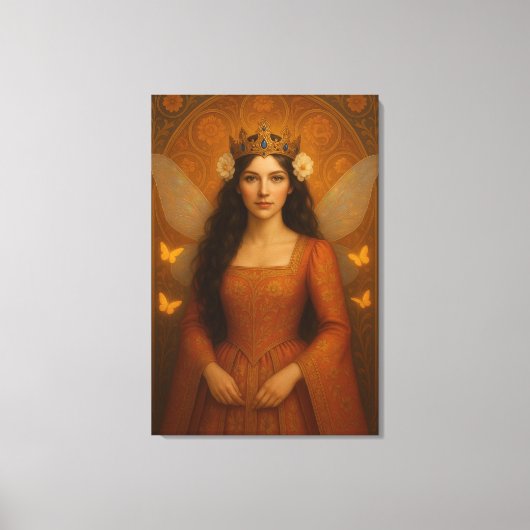 002_A fairy princess in burnt orange. Canvas Afdruk (Voorkant)