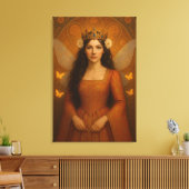 002_A fairy princess in burnt orange. Canvas Afdruk (Insitu (Woonkamer))