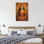002_A fairy princess in burnt orange. Canvas Afdruk (Insitu (Slaapkamer))