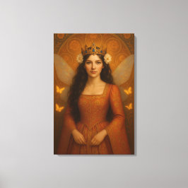 002_A fairy princess in burnt orange. Canvas Afdruk