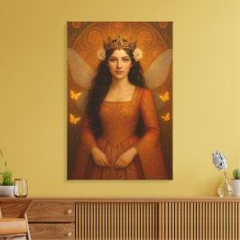 002_A fairy princess in burnt orange. Canvas Afdruk