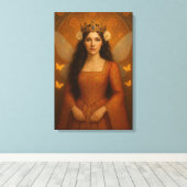 002_A fairy princess in burnt orange. Canvas Afdruk (Insitu (Houten vloer))