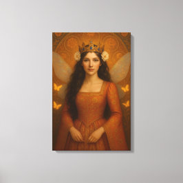 002_A fairy princess in burnt orange. Canvas Afdruk