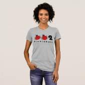 🐞 002, aangepaste tekst, Cute pickleball ladybird T-shirt (Voorkant volledig)