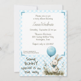 002 Cerulean Blauw • Some Bunny Special Baby Showe Kaart
