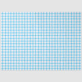002 Cerulean Blue Gingham Tissue Paper Tissuepapier (Voorkant)