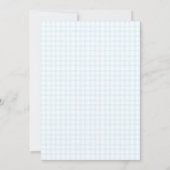 002 Cerulean Dove & Chalice Gingham Eerste Communi Kaart (Achterkant)