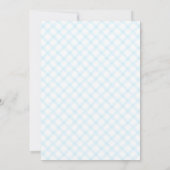 002 Cerulean Modern Paraplu Baby Sprinkle Gingham Kaart (Achterkant)