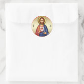 002 - Jezus Christus Ronde Sticker (Tas)