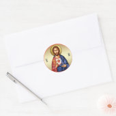 002 - Jezus Christus Ronde Sticker (Envelop)
