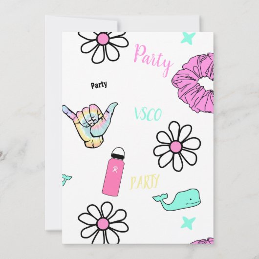 002 Vsco-trend van tieners meisje Aankondiging (Achterkant)