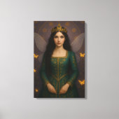 003_A fairy princess in emerald green. Canvas Afdruk (Voorkant)