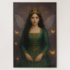 003_A fairy princess in emerald green. Legpuzzel