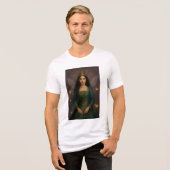 003_A fairy princess in emerald green. Tri-Blend Shirt (Voorkant volledig)