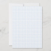 003 Cobalt Duif & Kelk Gingham Eerste Communie Kaart (Achterkant)