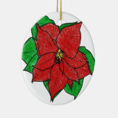0043 Poinsettia nr. 1.png Keramisch Ornament (Rechts)