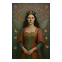 004_A fairy princess in muted rose and teal green.