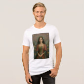 004_A fairy princess in muted rose and teal green. Tri-Blend Shirt (Voorkant volledig)