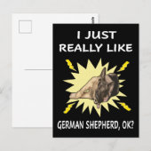 004 Ik vind Duitse herder erg leuk Briefkaart (Voorkant / Achterkant)