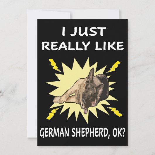 004 Ik vind Duitse Herders echt leuk OK Kaart (Voorkant)