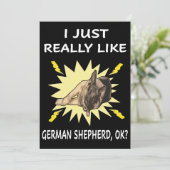 004 Ik vind Duitse Herders echt leuk OK Kaart (Staand voorkant)