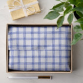 004 Indigo Blau Gingham Tissuepapier (Geschenk)