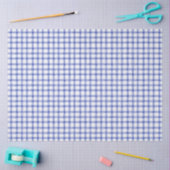 004 Indigo Blau Gingham Tissuepapier (Craft)