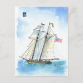 (004) Pride of Baltimore US Tall Ship Briefkaart (Voorkant)