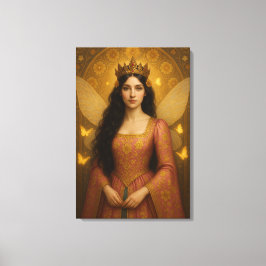 005_A fairy princess in rose pink. Canvas Afdruk