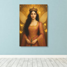 005_A fairy princess in rose pink. Canvas Afdruk