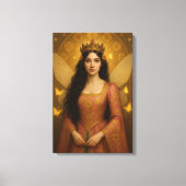 005_A fairy princess in rose pink. Canvas Afdruk (Voorkant)