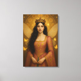 005_A fairy princess in rose pink. Canvas Afdruk