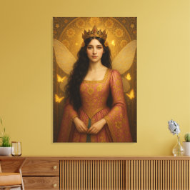 005_A fairy princess in rose pink. Canvas Afdruk