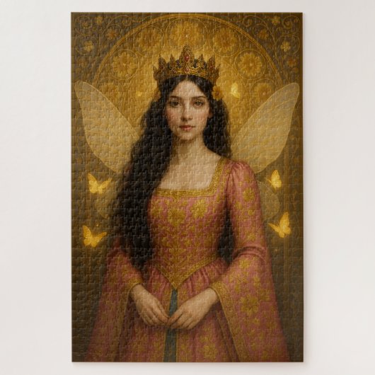 005_A fairy princess in rose pink. Legpuzzel (Verticaal)