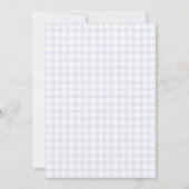 005 Iris Appel van Ons Oog Gingham Baby Shower Kaart (Achterkant)