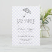 005 Iris Modern Umbrella Gingham Baby Sprinkle Kaart (Staand voorkant)