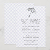 005 Iris Modern Umbrella Gingham Baby Sprinkle Kaart (Voorkant / Achterkant)